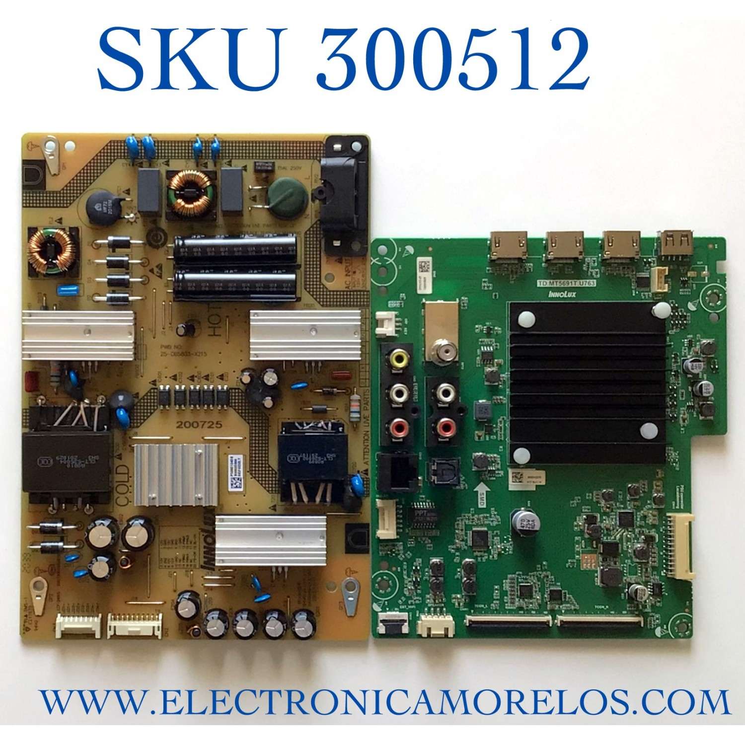 KIT DE TARJETAS PARA TV VIZIO 4K SMART TV / MAIN TD.MT5691T.U763 / 2605M66A0 / A0004G00J / M0004Q00R / FUENTE SHG5004B-247E / P500D104DB / 25-DB5803-X215 / PANEL V500DJ6-203 REV.CB / MODELO V505-H19 / LIAIZBWW / LIAIZBWX / V505-H9 / V505-H9  LIAIZB